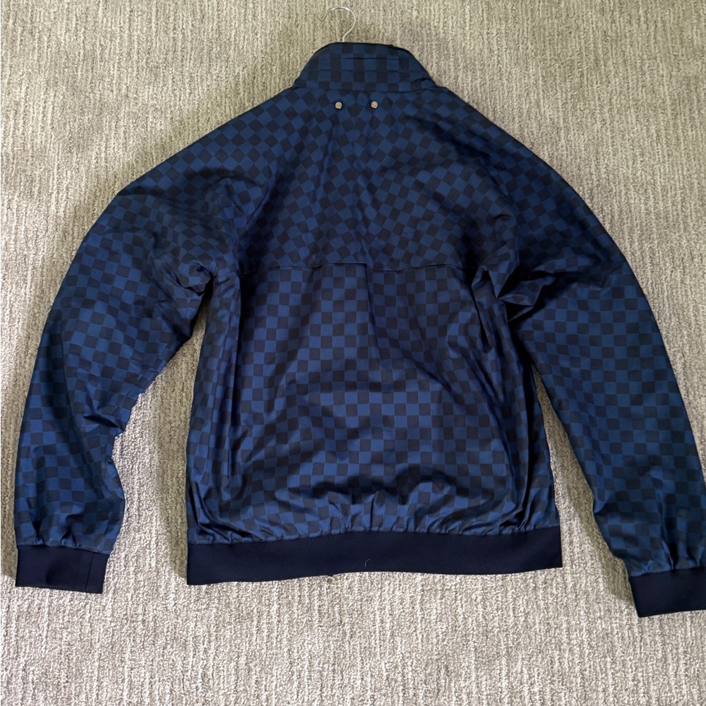 Louis Vuitton Blue and Black Windbreaker with Stand-Up Collar - Picture 2 of 7